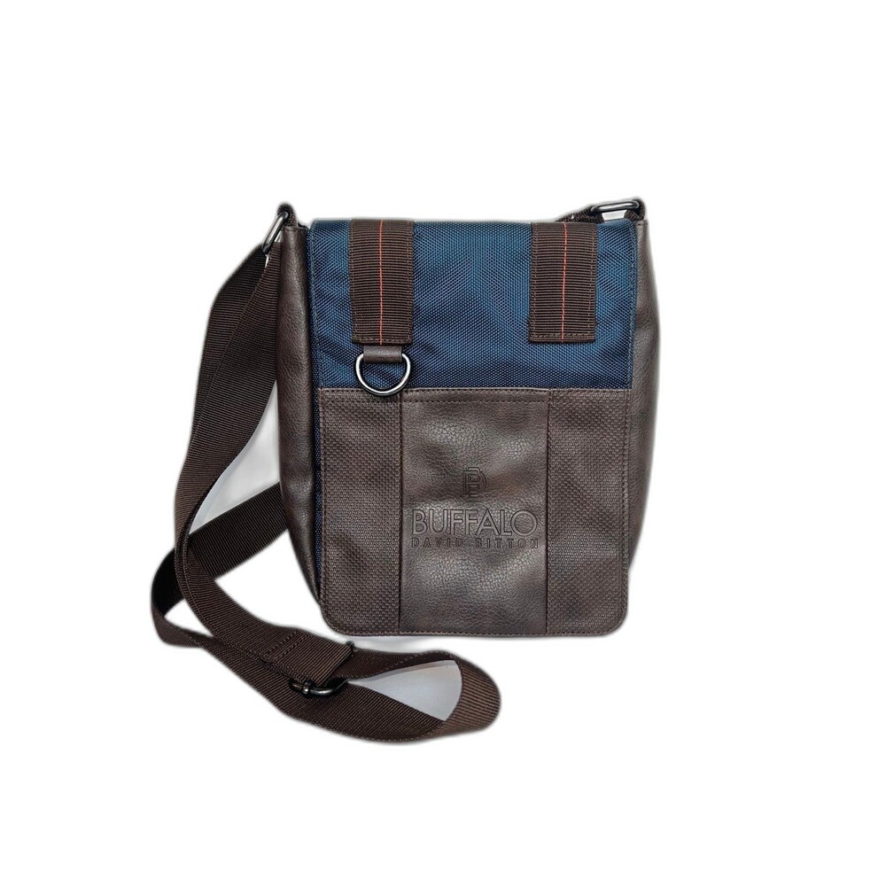 David Bitton Brown Leather Men’s Messenger Bag